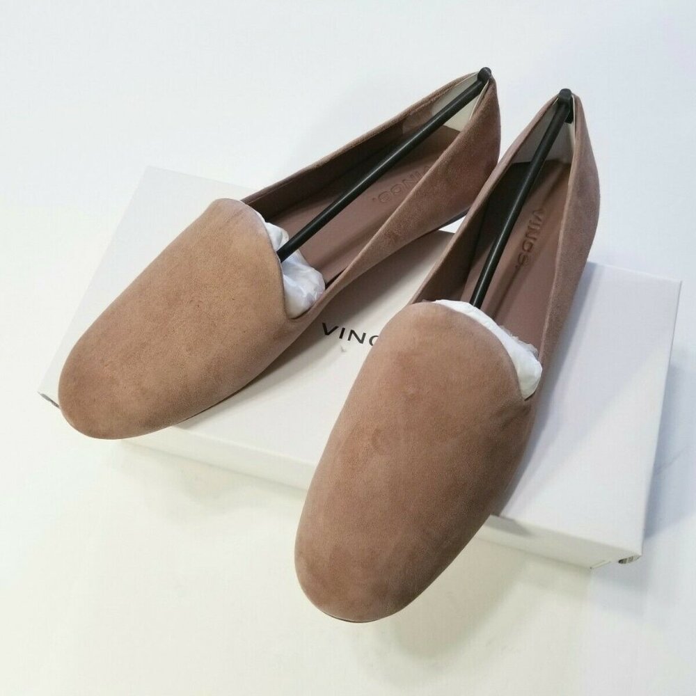 NIB VINCE‎ Women's Milo Suede Leather Flat Loafers in Hydrangea